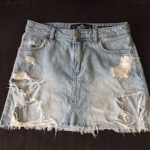 Hollister High-Rise light denim skirt. 3 26 cotton